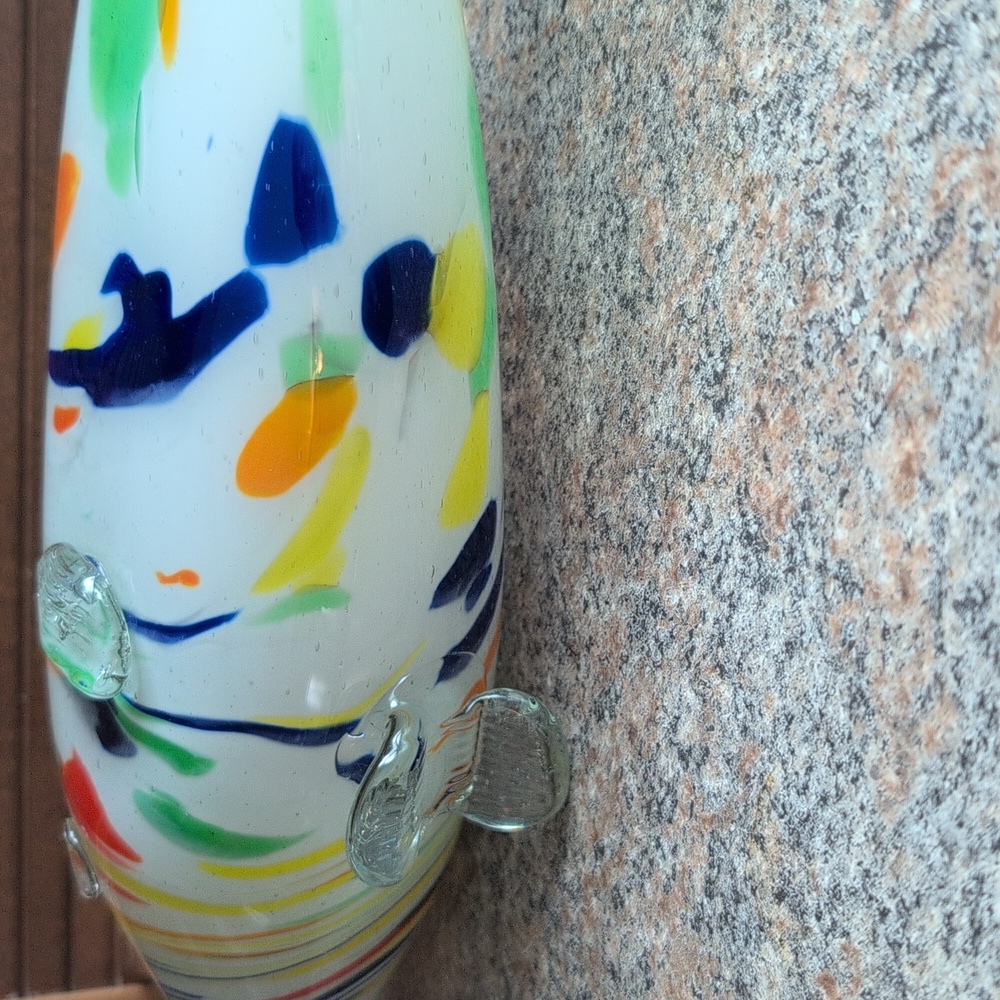 Vintage Murano Hand Blown Glass Multi-Colored Fish Figurine - Picture 11 of 13
